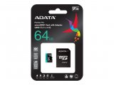 ADATA Premier Pro microSDHC UHS-I U3 A2 V30S Card with Adapter 64GB