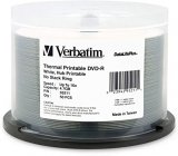 Verbatim DVD-R 4.7GB 16x Wht Wide Thermal Printable 50 Pack on Spindle