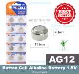 PKCELL 10 x AG12 LR43 SR43 260 386 1.5V Alkaline Watch Cell Button Battery