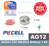 PKCELL 2 x AG12 LR43 SR43 260 386 1.5V Alkaline Watch Cell Button Battery