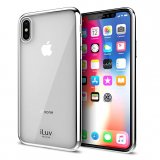 iLuv Metal Care - For iPhone X - Silver, Transparent Black - Metallic - Scratch Resistant, Bump Resistant, Ding Resistant, Dent Resistant - Thermoplastic Polyurethane (TPU), Metal