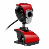 Webcam USB 2.0 50.0M 6 LEDs 1080P HD Web Cam With Microphone Clip-on For PC Laptop Camera