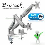 Brateck Gas Spring Dual Aluminum Monitor Arm for 17"-32"