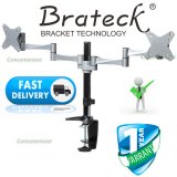 Brateck 13-27" Dual Monitor Stand with Clamp & Grommet Base