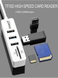USB 2.0, 3 Port Hub with SD/TF/Micro Card Reader