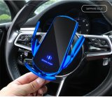 Qi 100W Wireless Fast Charging Magnetic Infrared Induction Station Phone Holder Mount for Iphone Samsung etc BLUE