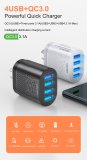 USLION 48W 3.1A 4 ports Powerful Fast Charger (Black)