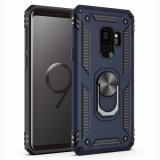 Armor Shockproof TPU + PC Protective Case for Galaxy S9, with 360 Degree Rotation Holder (BLUE)
