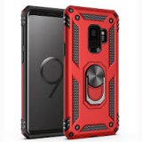 Armor Shockproof TPU + PC Protective Case for Galaxy S9, with 360 Degree Rotation Holder (Red)