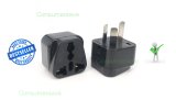 Travel Plug 3 Pin power Socket Adaptor NZ/AUS Brand New (BLACK)