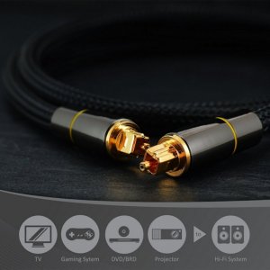 Top Quality HIFI 5.1 Digital Sound SPDIF Optical Cable Toslink Cable 3M