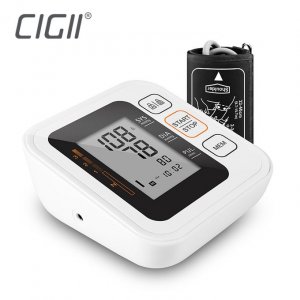 Cigii Portable Digital Upper Arm Blood Pressure Monitor Heartbeat test Health care monitor 2 Cuff Tonometer