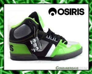 Osiris NYC 83 Shoes - Black / Lime  Size 9.5US