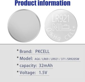 PKCELL 10 x AG6 SR920SW SR69 SG6 371 605 1.55V Button Cell Battery Practical Button Coin Cell Alkaline Battery