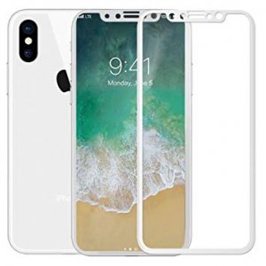 iPhone X XS Full Cover Screen 9H Protector Tempered Glass (WHITE)