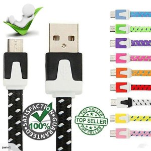 Micro USB Braided Cable for Samsung Sony Xperia HTC Blackberry NOKIA Android Phones 1M Pink Only