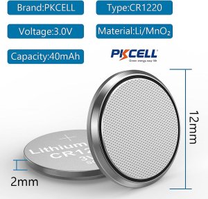 PKCELL 5 x CR1220 3V CELL BATTERY ECR1220 DL1220 LM1220 KCR1220 HIGH QUALITY