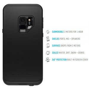 LifeProof Fre for Galaxy S9 Plus- For Smartphone - Night Lite - Water Resistant, Dirt Proof, Snow Proof, Debris Resistant, Scuff Resistant, Drop Resistant, Scratch Resistant, Shock Resistant, Drop Proof, Snow Resistant, Water Proof - 2000 mm Drop Height