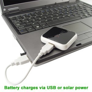 Solar Battery Charger for iPhones, iPods, and USB Devices 