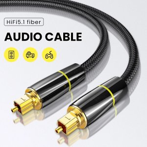 Top Quality HIFI 5.1 Digital Sound SPDIF Optical Cable Toslink Cable 5M