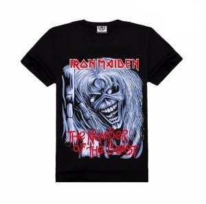 Iron Maiden Number of the Beast T-Shirt Large 100% cotton