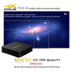 MX10 TV Box Android 9.0 OS Kodi 18.0 4GB DDR4 32GB RK3328 Quad-Core 2.4G WiFi 4K USB 3.0 Smart Media Player + Qwerty Backlit Keyboard