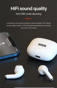 Lenovo LP40 Pro TWS Earphone Bluetooth 5.1 Wireless IPX5 Waterproof Headphones (PINK)
