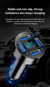 4 Port USB Car Fast Smart Charger Quick Charge 3.0 for iphone, Samsung etc
