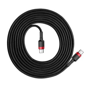 Baseus CATKLF-H91 Cafule Series USB-C / Type-C PD 2.0 60W Flash Charge Cable, Cable Length: 1m