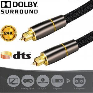 Top Quality HIFI 5.1 Digital Sound SPDIF Optical Cable Toslink Cable 1M