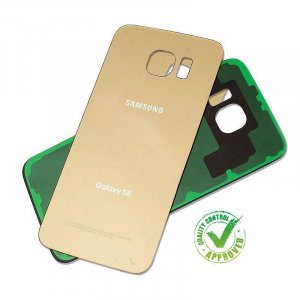 Samsung Galaxy S6 Glass Back Rear Battery Cover with Adhesive (WHITE)