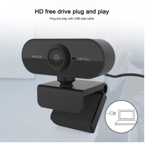 Full HD 1080P Webcam USB Mini Computer Camera Built-in Microphone, Flexible Rotatable , for Laptops, Desktop Webcam Camera