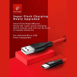 VOXLINK Micro USB Cable 2.1A Phone Fast USB Data Charge Cable for Xiaomi Redmi Note5 Samsung BLACK 1M