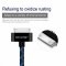 VOXLINK For iphone 4 USB Charger Cable 30 pin Braided Nylon Premium USB Data Sync Charging Cable for iphone 4s iPad 2 3 4 iPod (SILVER) 2m