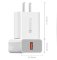 Qualcomm Quick Charge 3.0 USB Adapter - AU/NZ QC3.0 QC2.0 18W Portable Universal Wall Charger WHITE