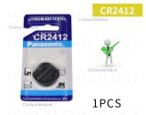 Panasonic CR2412 3V Lithium Battery for Car Remote Control Electric Toys Scales Watch Button Cell x 1
