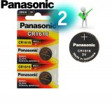 PANASONIC CR1616 2 Pcs 3V Lithium Battery CR1616 DL1616 ECR1616 LM1616 1616 Genuine