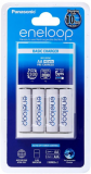 Panasonic Eneloop Overnight Charger + 4AA Batteries K-KJ51MCC4TA