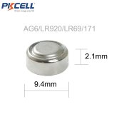 PKCELL 1 x AG6 SR920SW SR69 SG6 371 605 1.55V Button Cell Battery Practical Button Coin Cell Alkaline Battery
