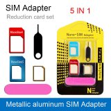 5 in 1 Nano Sim Card Adapters Micro Sim Card Standard SIM Card Adapter Retail Box