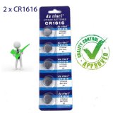 2 x CR1616 Button Batteries DL1616 ECR1616 LM1616 Cell Coin Lithium Battery