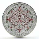 1 x Mayan Aztec Calendar Collection Commemorative Coin Silver