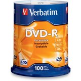 Verbatim DVD-R 4.7GB 16x 100 Pack on Spindle