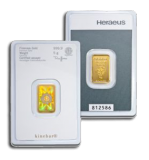 1 gram minted Gold bar 99.99% - Argor Heraeus Kinebar