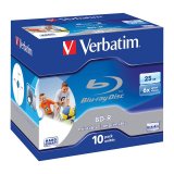 Verbatim BD-R 25GB 6X White Wide Printable 10 Pack in Jewel Cases