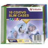Verbatim CD/DVD 10 Pack Coloured Slim Cases