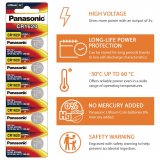 PANASONIC CR1620 50 Pcs (10 Packs) 3V Lithium Battery BR1620 DL1620 ECR1620 Genuine