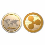 1 oz Ripple Coin Gold Plated + Capsule