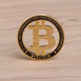1 BitCoin + Capsule 2018 New Commemorative Coin Plated Gold Hollow Design Bitcoin BTC