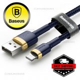 Baseus USB Cable For iPhone 13 12 11 X 8 7 6 6s Plus 5 5S SE iPad Pro Charger 1M(BLUE)